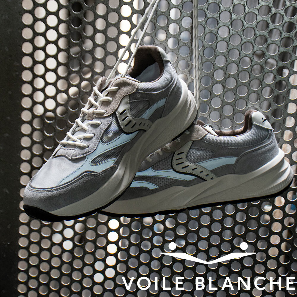 樂天商城 - ボイルブランシェ VOILE BLANCHE スニーカー メンズ ダッドスニーカー ローカットスニーカー シューズ メッシュ ダメージ加工 靴 グレー CLUB22【送料無料】
