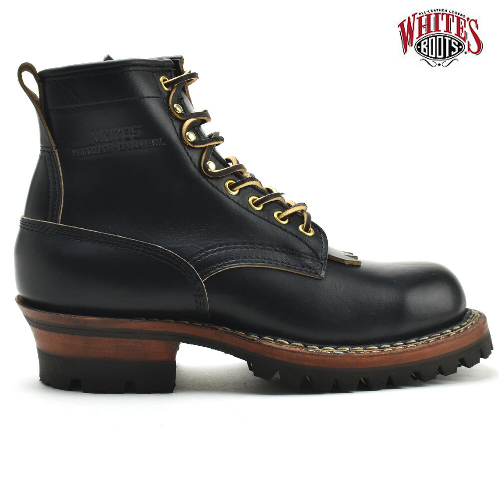 ホワイツ ワークブーツ スモークジャンパー クロムエクセル ブラック メンズ White 039 s Boots 350BV BLACK CHROME EXCEL【送料無料】