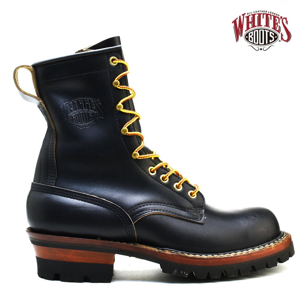 ホワイツ スモークジャンパー 8インチ White 039 s Boots SMOKE JUMPER 8inc RT ブラック クロムエクセル ワークブーツ メンズ 375v-bkcx【送料無料】