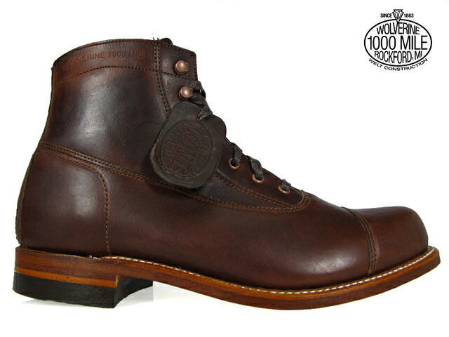 ウルヴァリン 1000マイルブーツ ロックフォード ブラウン 茶 WOLVERINE 1000MILE BOOT ROCKFORD W05293 CAP-TOE BROWN キャップ トゥ ワークブーツ 