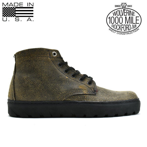 ウルヴァリン 1000マイル スニーカー ミッドカット メンズ シューズ ビブラムソール コニャック WOLVERINE 1000MILE ORIGINAL SNEAKER【送料無料】 の商品画像
