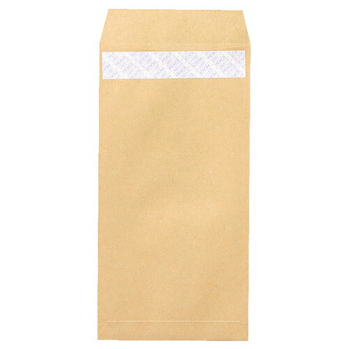 ピース　R40再生紙クラフト封筒　テープのり付　長3　70g／m2　〒枠あり　業務用パック　496　1箱（100..