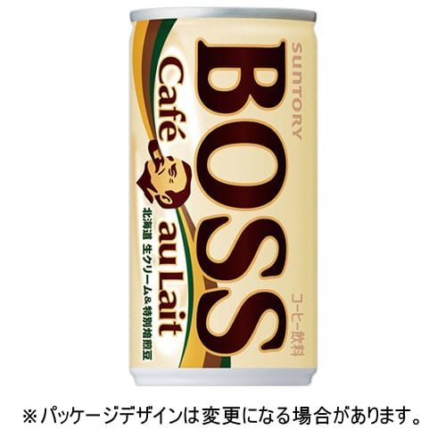 楽天クラウドショップ楽天市場店サントリー　ボス　カフェオレ　185g　缶　1セット（60本：30本×2ケース）【法人限定】【送料無料】
