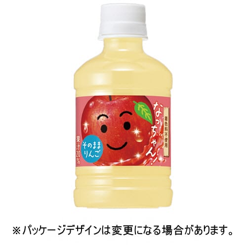 乐天商城 - サントリー　なっちゃん　りんご　280mL　ペットボトル　1ケース（24本）【法人限定】【送料無料】