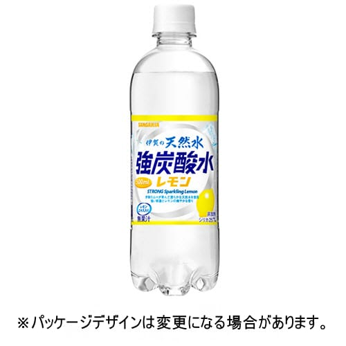 乐天商城 - サンガリア　伊賀の天然水　強炭酸水　レモン　500mL　ペットボトル　1セット（72本：24本×3ケース）【法人限定】【送料無料】