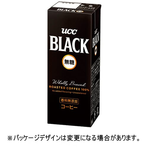 乐天商城 - UCC　BLACK　無糖　200mL　紙パック　1ケース（24本）【法人限定】【送料無料】