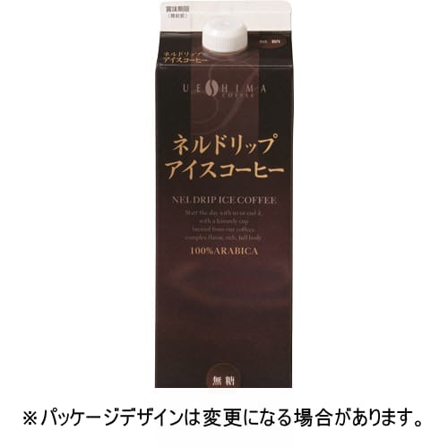 乐天商城 - ウエシマコーヒー　ネルドリップアイスコーヒー　無糖　1L　紙パック（口栓付）　1ケース（6本）【法人限定】【送料無料】