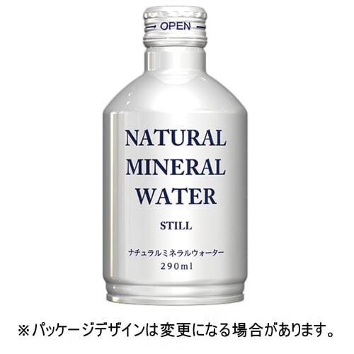 乐天商城 - ジャスティス　ナチュラルミネラルウォーター　290mL　ボトル缶　1ケース（24本）【法人限定】【送料無料】