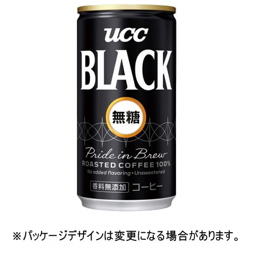 乐天商城 - UCC　ブラック無糖　185g　缶　1ケース（30本）【法人限定】【送料無料】