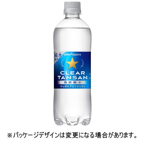 ポッカサッポロ　サッポロクリアタンサン　600mL　ペットボトル　1ケース（24本）