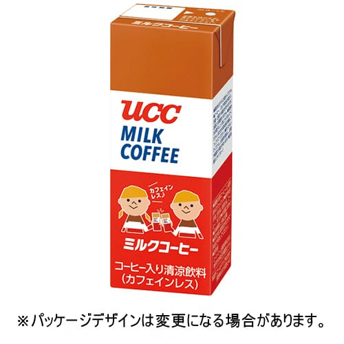 乐天商城 - UCC　ミルクコーヒー　カフェインレス　200mL　紙パック　1セット（48本：24本×2ケース）【法人限定】【送料無料】