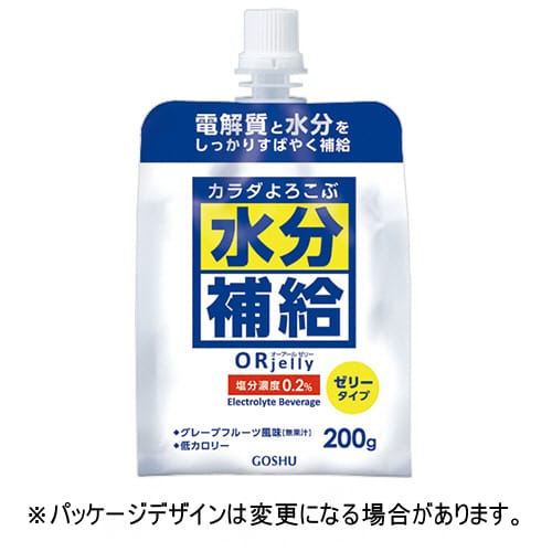 乐天商城 - 五洲薬品　カラダよろこぶ水分補給ORゼリー　200g　パウチ　1セット（40袋：20袋×2ケース）【法人限定】【送料無料】