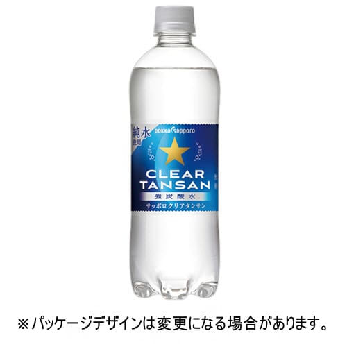 乐天商城 - ポッカサッポロ　サッポロクリアタンサン　600mL　ペットボトル　1セット（48本：24本×2ケース）【法人限定】【送料無料】