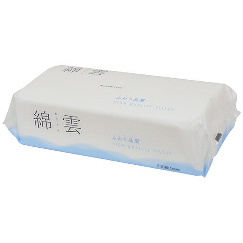 Tissue （Box） - イデシギョー　綿雲ふわりティッシュ　ソフトパック　250組　1セット（10個）【法人限定】【送料無料】