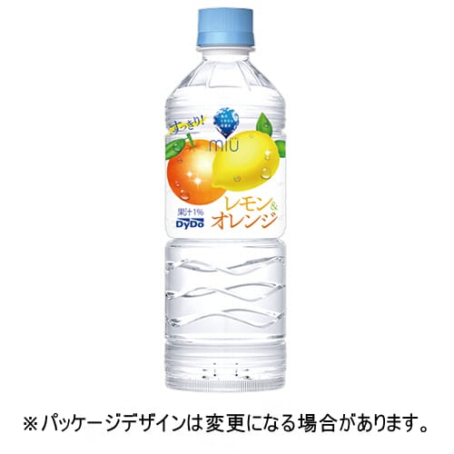 ダイドードリンコ　ミウ　レモン＆オレンジ　550mL　ペットボトル　1セット（48本：24本×2ケース）【法人限定】【送料無料】