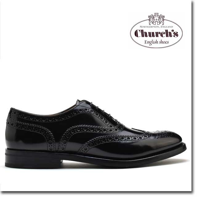 㡼  Сå ֥å ݥåХ Church's BURWOOD WG BLACK POLISHED BINDER  ǥ̵