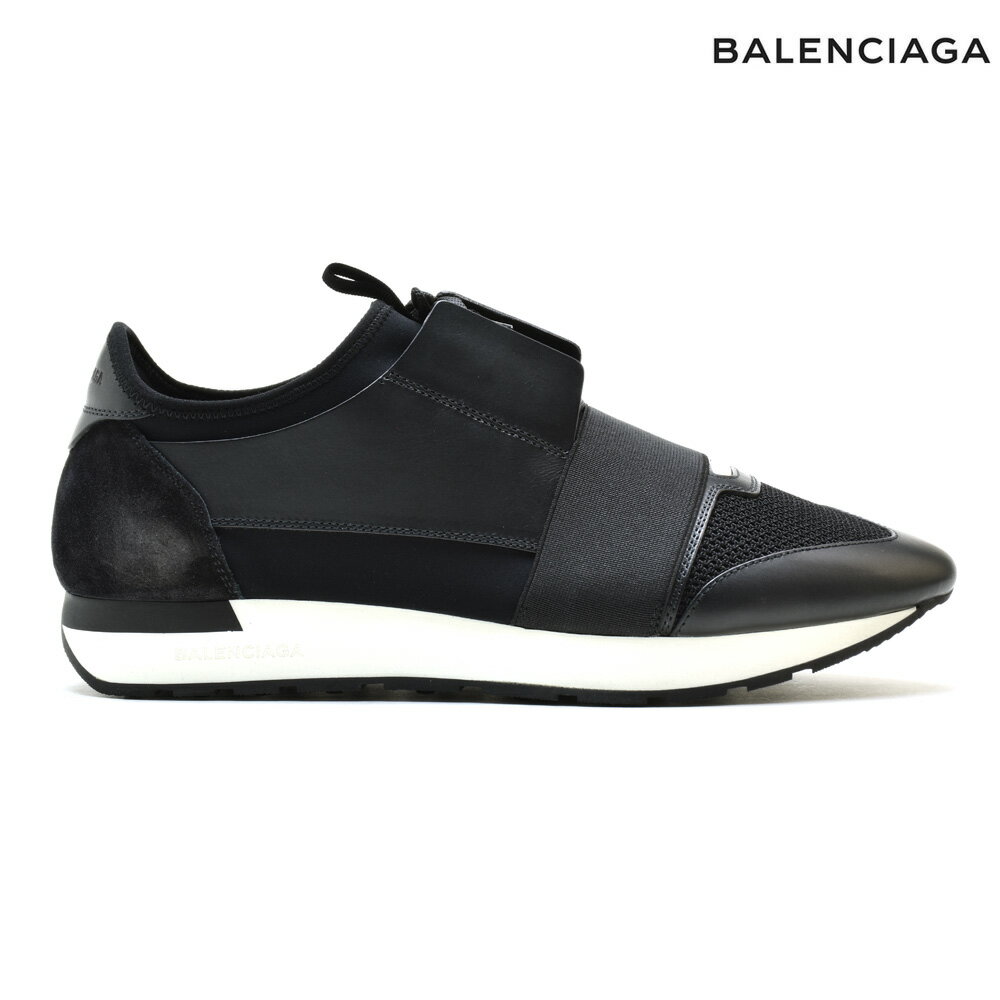 【スーパーSALE開始4H限定!MAX1000円OFFクーポン】バレンシアガ BALENCIAGA 535391 W0YXS/1000 SNEAKER RACE RUNNER BLACK レース ランナー スニーカー ローカット ブラック 黒 メンズ【送料無料】