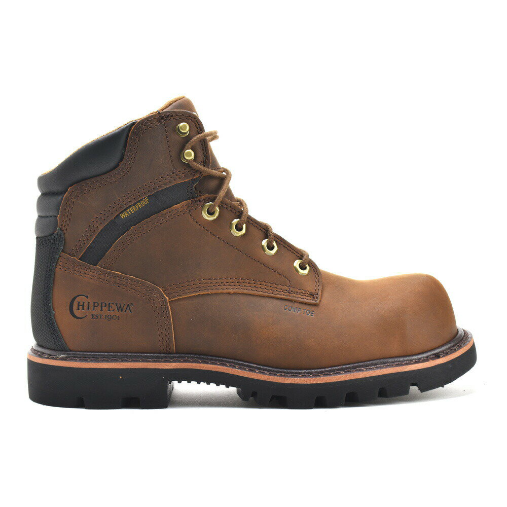 チペワ CHIPPEWA ワークブーツ メンズ レースアップブーツ プレミアム ウォータープルーフ フルグレインレザー タン SADOR 6 WATERPROOF COMP TOE【送料無料】