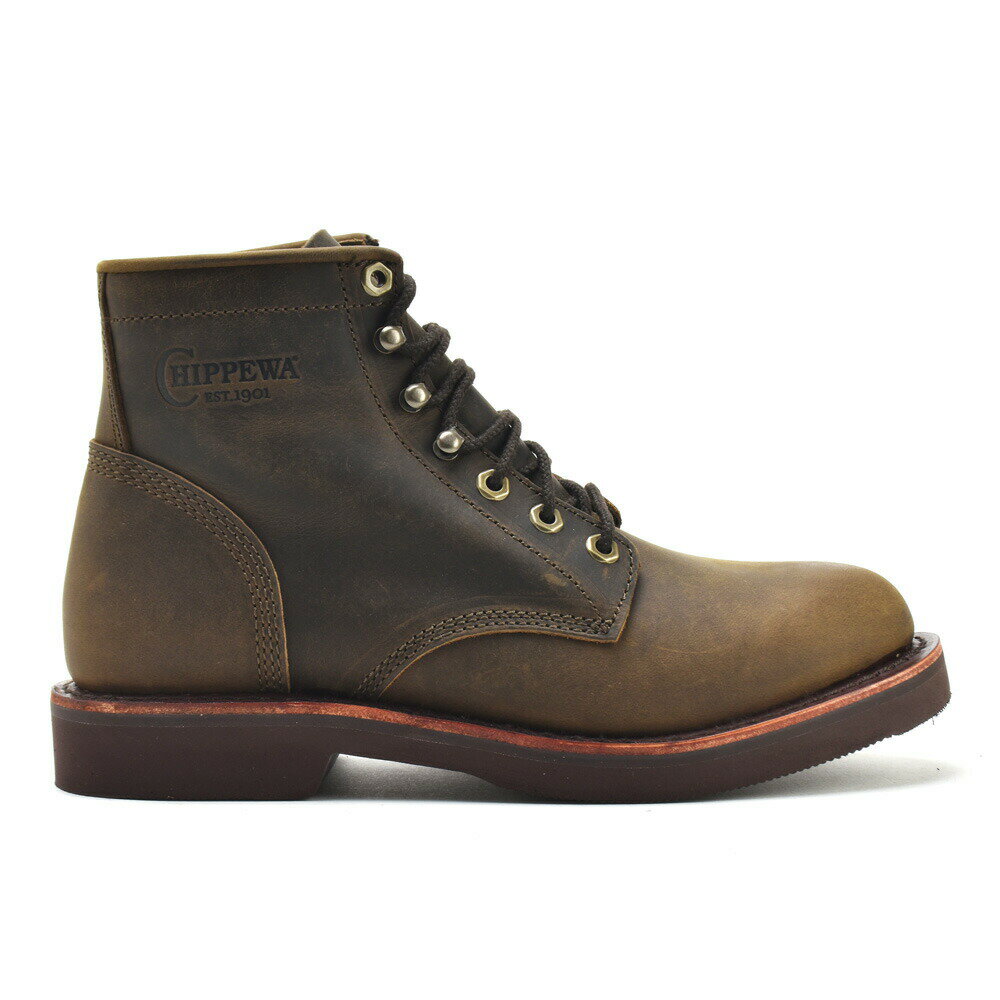 チペワ CHIPPEWA ワークブーツ メンズ ソフトトゥブーツ 6インチ レースアップ クラシック 2.0 ビブラムソール ブラウン CLASSIC 2.0 WOOD BROWN【送料無料】