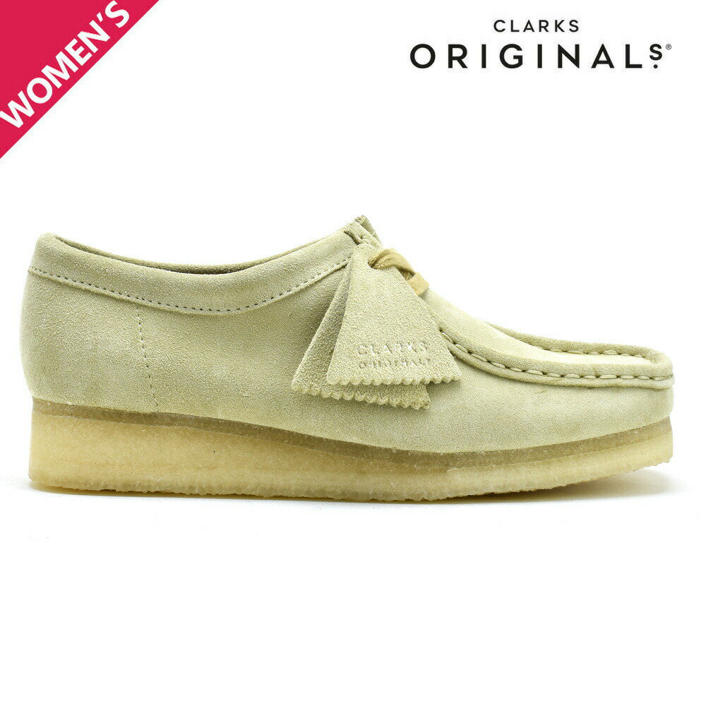 クラークス オリジナルス ワラビー レディース モカシン シューズ メープル ベージュ CLARKS ORIGINALS WALLABEE【送料無料】