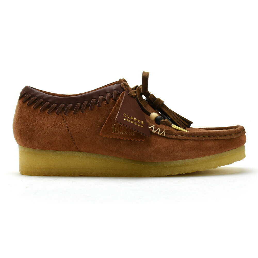 クラークス オリジナルス ワラビー メンズ モカシン シューズ ダークタン ブラウン CLARKS ORIGINALS WALLABEE DARK TAN COMBINATION【送料無料】