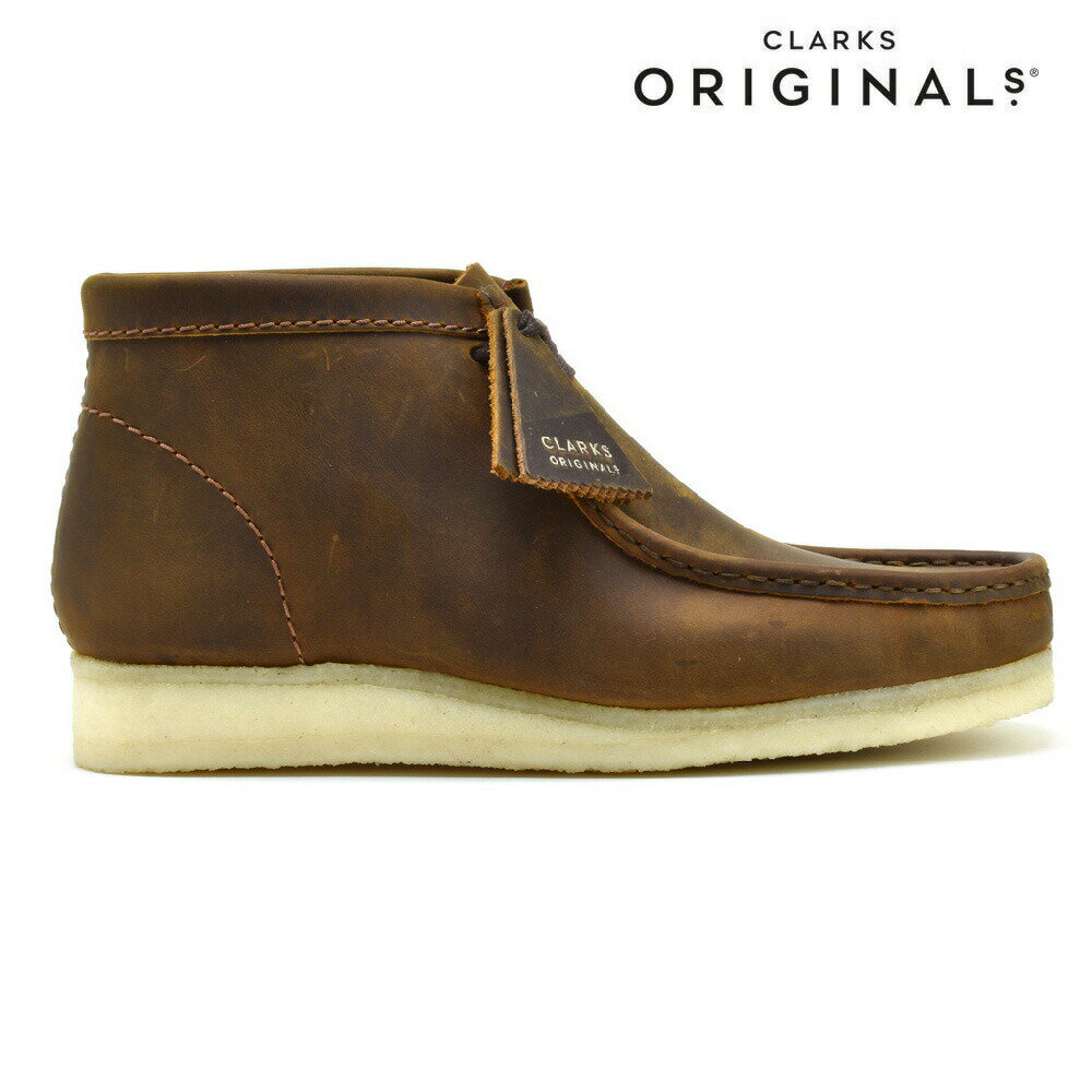 クラークス オリジナルス ワラビーブーツ メンズ ブーツ レザー ビーズワックス ブラウン クレープソール CLARKS ORI…