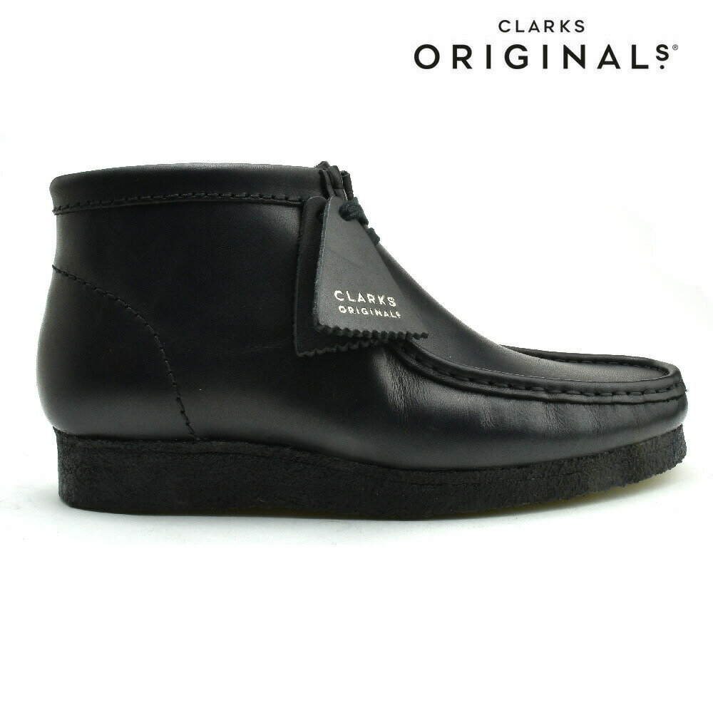 クラークス オリジナルス ワラビーブーツ メンズ ブーツ レザー ブラック 黒 クレープソール CLARKS ORIGINALS WALLABEE BOOT