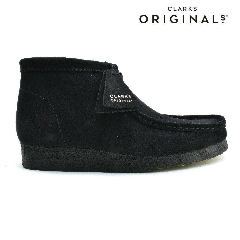 クラークス オリジナルス ワラビーブーツ メンズ ブーツ スエード ブラック 黒 クレープソール CLARKS ORIGINALS WALLABEE BOOT