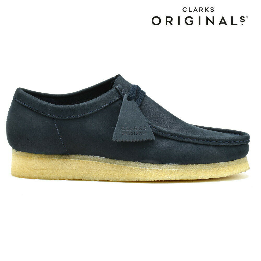 クラークス オリジナルス ワラビー メンズ ローカット モカシン シューズ インク ヌバック レザー ネイビー系 CLARKS ORIGINALS WALLABEE【送料無料】