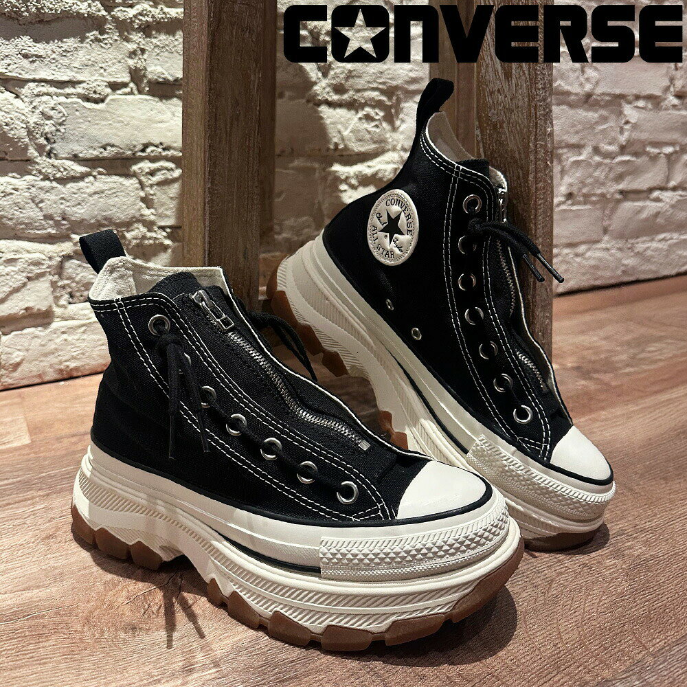 コンバース CONVERSE オールスタートレックウェーブ センタージップ HI レディース ハイカットスニーカー 厚底 軽量 ブラック 黒【送料無料】