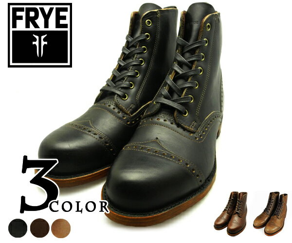 FRYE ARKANSAS BROGUE 87035BLACK D.BROWN TAN フライ アーカンソー ブローグ 87035ブラック ダークブラウン タン メンズ【送料無料】