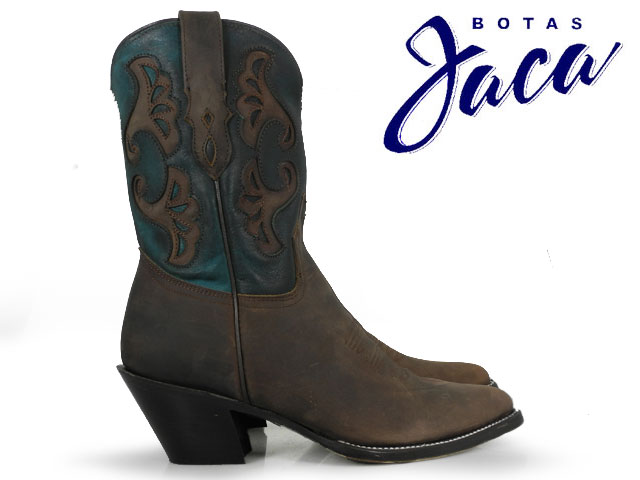 ハカ Botas Jaca 8010 PIEL CRAZY HORSE CHOCOwestern b ...