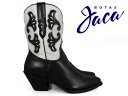 Jaca/ハカ Botas Jacaは、1942年以来続くメキシコの最高峰ウエスタンブーツブランドです。 上質な革の質感と、レースや刺繍による繊細なステッチワークの美しさが特徴です。 多くの海外セレブの定番ウエスタンブーツ♪ 【Jaca/ハカ】一覧はこちら 送料について ＜送料無料の場合＞北海道・一部離島沖縄 900円(税込)1,200円(税込) 送料の詳細はこちら【WESTERN BOOTS / COW BOY BOOTS】 Botas Jacaは、1942年以来続くメキシコの最高峰ウエスタンブーツブランドです。上質な革の質感と、レースや刺繍による繊細なステッチワークの美しさが特徴です。 【型番】8010 【COLOR】PIEL CRISTAL NEGRO (BLACK) 【LEATHER】本革 【SOLE】レザー 【製法】グッドイヤー・ウェルト 英国人"グッドイヤー"が発明した靴製造法。機械を使った製法としてはもっとも古く手間のかかるため 高級靴にのみ使用されている製法。アッパーとミッドソールをウェルトと呼ばれる細い革とともに縫い合わせるところが最大の特徴。型崩れがしにくく歩きやすいのがこの製法の魅力です。 【原産国】メキシコ 【CAUTION】 ※使われた革の部分によって質感の異なる場合やシワやキズがある場合がございます。これらは商品の特性上のものですのであらかじめご了承ください。