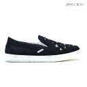 ジミーチュウ JIMMY CHOO GROVE IME/NAVY/SILVER GUN. MET. MIX スタースタッズ ローカット スニーカー スリッポン ネイビー 紺色 メンズ【送料無料】