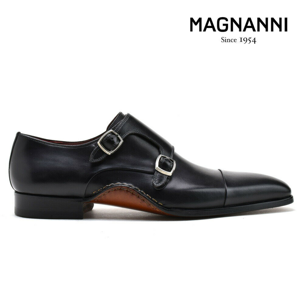 マグナーニ ドレスシューズ メンズ ビジネスシューズ オパンカ製法 ダブルモンクストラップ 革靴 グリス MAGNANNI【送料無料】