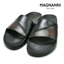 【楽天スーパーSALE】マグナーニ サンダル メンズ レザーサンダル ブラウン系 MAGNANNI SLIDE SANDAL TABACO【送料無料】