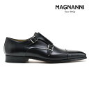 マグナーニ ドレスシューズ メンズ ビジネスシューズ ダブルモンク 革靴 ブラック 黒 NEGRO MAGNANNI【送料無料】