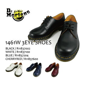 【4/25 0:00-23:59 エントリー＆楽天カードご利用でポイント4倍】Dr.MARTENS 1461W GIBSON 3EYE SHOES 11837002 11837100 11837204 11837600 BLACK・BLUE・WHITE・CHERRY RED ギブソン 3アイ シューズ レディース 【送料無料】