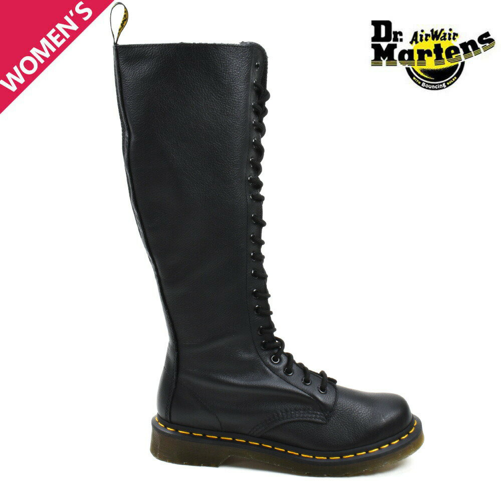 ドクターマーチン 20ホールブーツ レディース ロングブーツ ジップブーツ ブラック 黒 Dr.Martens 1B60 20 EYE ZIP BOOT【送料無料】