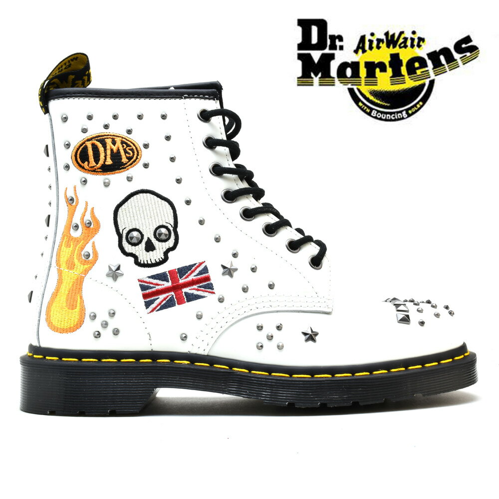 【5/30 23:59まで エントリー＆楽天カードご利用でポイント4倍】ドクターマーチン Dr.MARTENS R24207100 1460 ROCKABILLY 8EYE BOOT WHITE ロカビリー 8ホール ブーツ ホワイト 白 メンズ【送料無料】