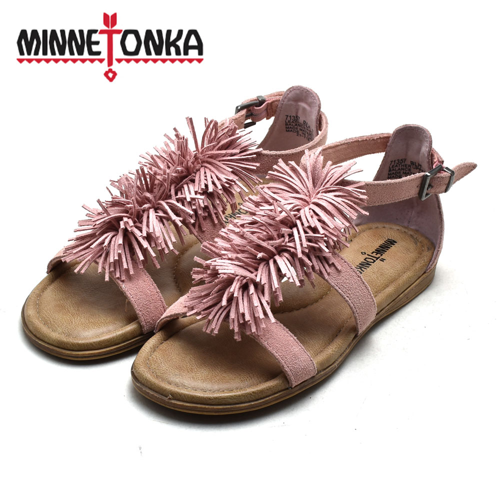 ミネトンカ サンダル フリンジ ピンク プレスリー MINNETONKA 71357 PRESLEY BLUSH レディース 夏サンダルのサムネイル