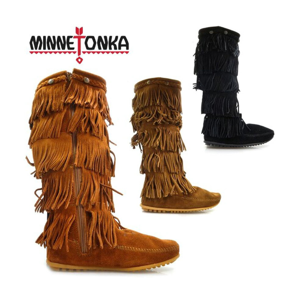 【10/20 0：00〜23：59 エントリー＆楽天カード利用でポイント5倍】ミネトンカ MINNETONKA 5-LAYER FRINGE BOOT 1652 1658 1659 レイヤー フリンジ ブーツ スエード スウェード レディース【送料無料】