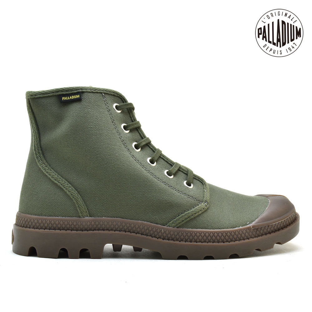 パラディウム メンズ パンパ ハイ オリジナーレ スニーカー オリーブ ブラック PALLADIUM PAMPA HI ORIGINALE OLIVE BLACK 75349-326