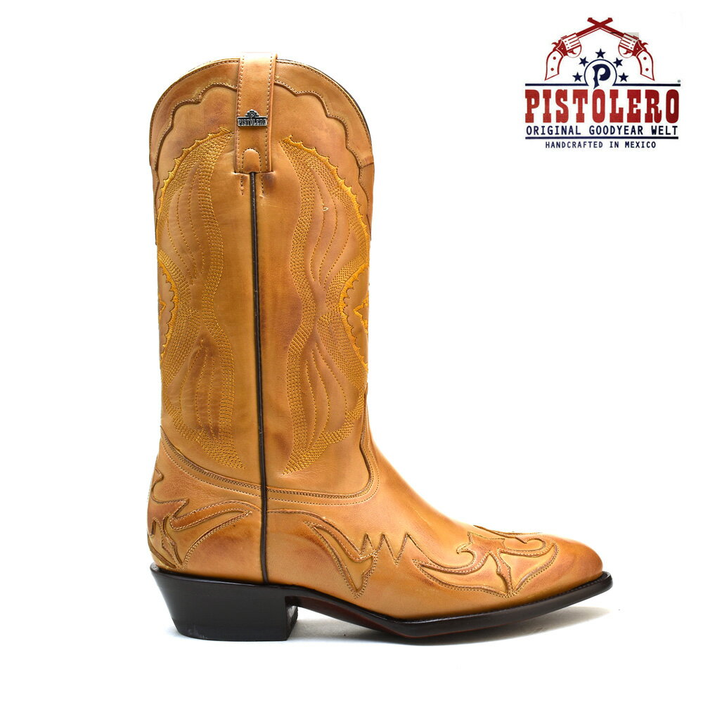 ピストレロ PISTOLERO 2115a ウエスタンブーツ ブラウン レザー 本革 カウボーイブー ...