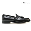 サントーニ Santoni MCHI12880LC5NIE0NO1 BLACK タッセルローファー スリッポン 革靴 ブラック 黒 メンズ【送料無料】
