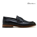 サントーニ サントーニ Santoni MCOR16301LBINTXXN01 BLACK コインローファー ビジネスシューズ 革靴 ブラック 黒 メンズ【送料無料】