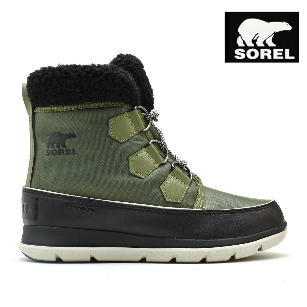 ソレル スノーブーツ レディース ソレル スノーブーツ レディース エクスプローラーカーニバル オリーブ グリーン SOREL Explorer Carnival HIKER GREEN BLACK 1808051-371