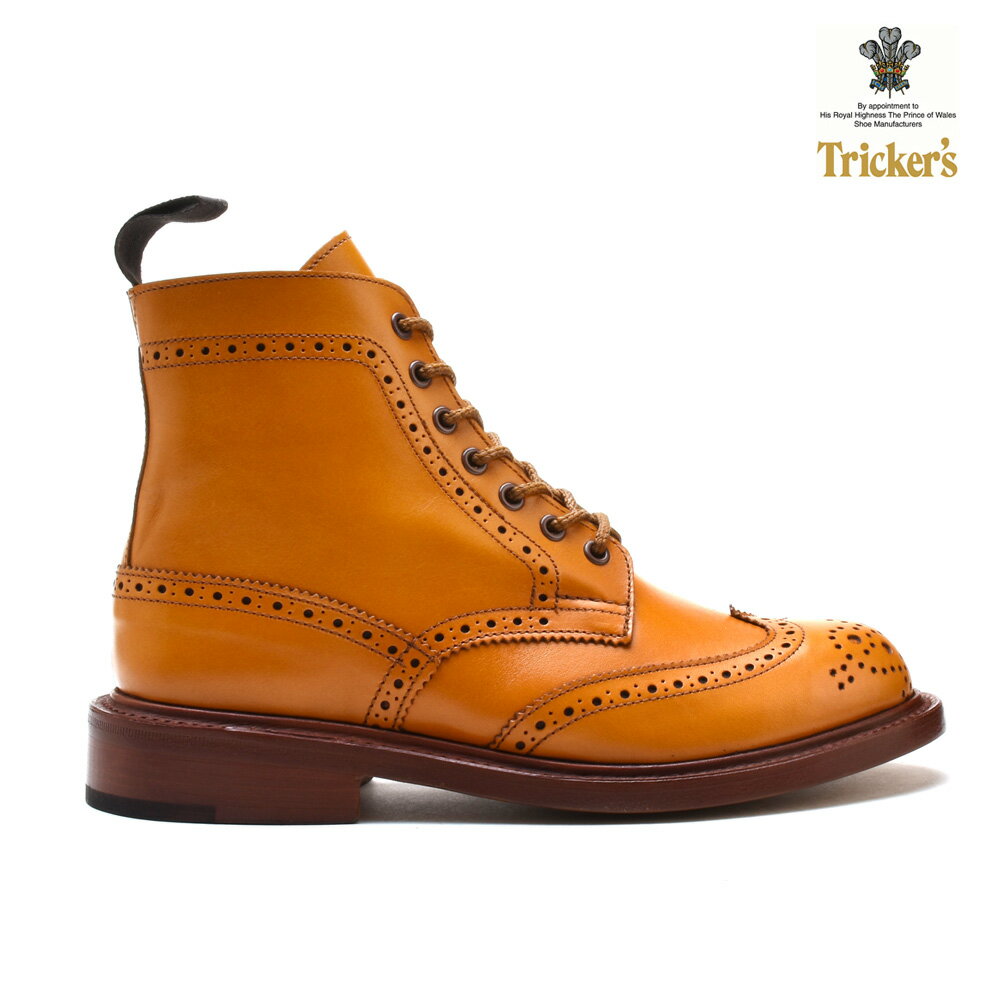 トリッカーズ　TRICKERS カントリーブーツ COUNTRY BOOT L5676 ダブルレザーソール ACORN ウィングチップ レディース