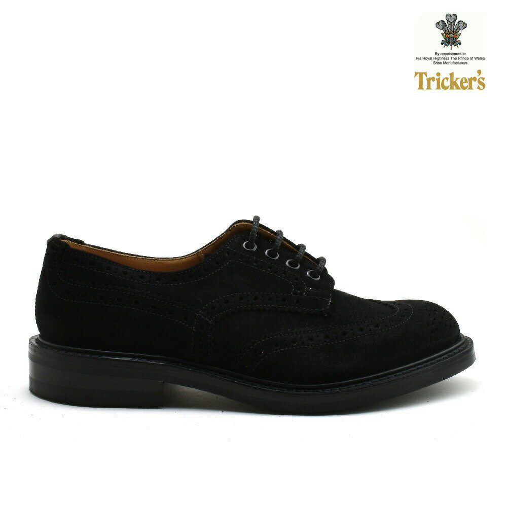 トリッカーズ バートン カントリー メンズ ドレスシューズ スエード ブラックレペロ 黒 TRICKER'S M5633 Bourton Country Shoe【送料無..