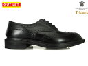 【アウトレット】【返品・交換不可】【左足線傷あり】トリッカーズ バートン カントリーブーツ TRICKER'S M5633 BOURTON BROGUE SHOES BLACK BOX CALF ダイナイトソール ブローグシューズ ブラック ボックス カーフ 黒 サイズ UK 8.5【送料無料】